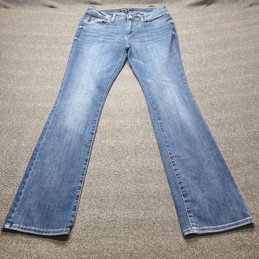Permanent Bootcut Jeans Womens 6‎ Blue Excellent Medium Wash Mid Rise Flare Leg